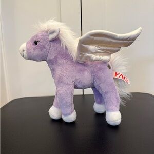 FAO Schwarz Purple Pegasus Horse Plush Toy